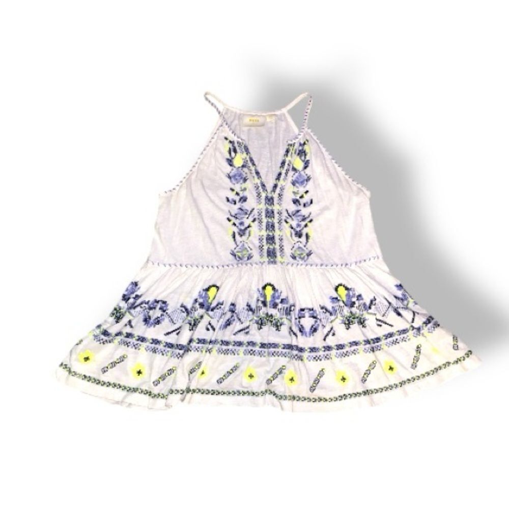 Anthropologie Maeve Neela Embroidered Babydoll Top sz Small